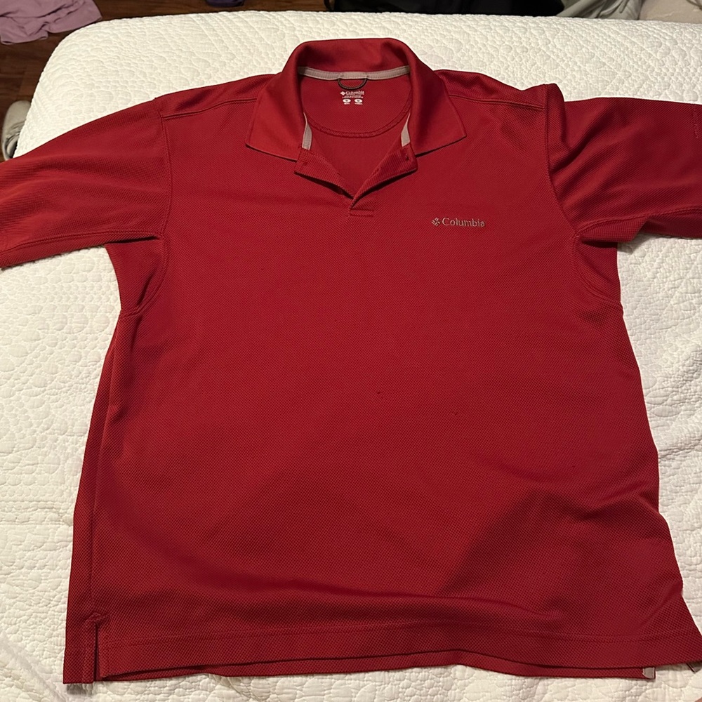 Columbia Men's Red Polo Shirt - Picture 3 of 5